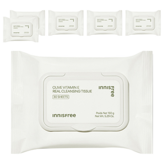 INNISFREE 台灣公司貨 橄欖維他命E卸妝棉, 30張, 6包