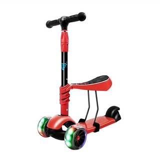 Jane&Nini Toy 2合1兒童滑板車, 鋁合金 ABS塑膠, 適用年齡2-14歲, 紅, 不適用, 1台