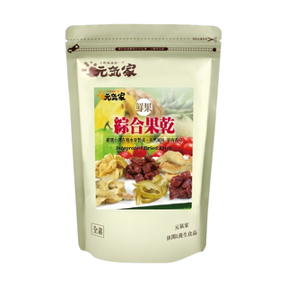 元氣家 綜合果乾, 嚴選台灣道地新鮮水果低溫烘焙, 果肉柔軟香Q, 200g, 1包
