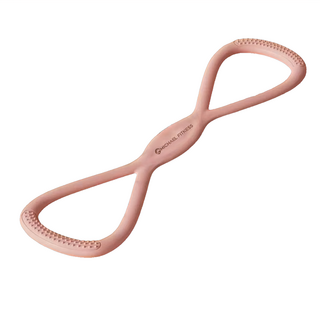 MICHAEL FITNESS 麥克健身 雙股八字拉力器 93%天然乳膠 12MM膠管 15磅 雙股防斷, 暮色粉, 1個