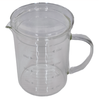 卡特屋 玻璃刻度量杯 附玻璃蓋 耐高溫耐低溫 防爆防炸裂 高硼矽玻璃 食品級安全材質 酸鹼耐腐蝕 V型壺嘴設計 舒適弧形把手, 350ml, 1個