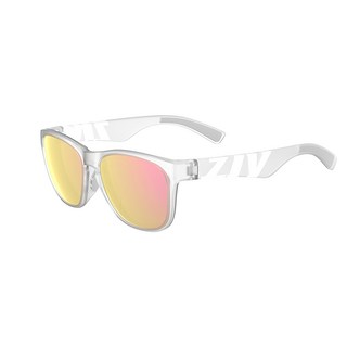 ZIV 潮牌 霧透明框腳茶電粉紅鍍層運動太陽眼鏡，時尚運動風，有效阻擋紫外線，戶外運動必備, 不適用, 粉紅, 1入