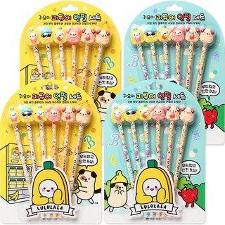 POPO FANCY LULULALA 可愛公仔鉛筆組 B芯, 顏色隨機, 24支