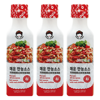 AJUMMA REPUBLIC 阿珠嬤 韓式辣味萬用醬, 330g, 3瓶
