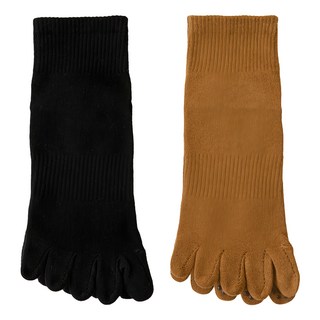 NicoFun 愛定做 女款短筒五趾防滑瑜伽襪 2雙