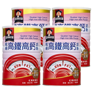 QUAKER 桂格 高鈣奶粉高鐵配方, 750g, 4罐