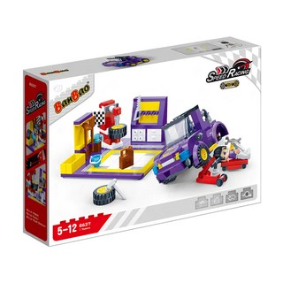 BanBao 邦寶積木 極速賽車系列 輪胎維護區 台灣奇美塑膠原料 5-12歲, 多色, 1盒