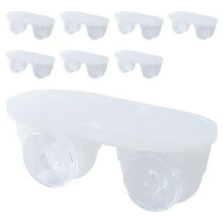 iSFun 收納盒整理箱黏貼滑輪 搬家神器 白色, 8個