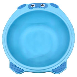 甲克虫 浣熊造型臉盆 32x35x9cm 聚丙烯, 藍色, 1個