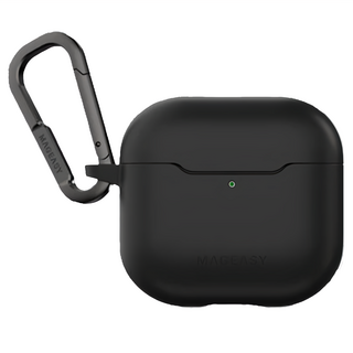 MAGEASY Skin 耳機保護殼 黑色 親膚材質 輕巧便攜 有效防刮耐磨, 1個, Airpods 4