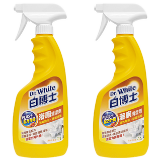 Dr.White 白博士 浴廁PLUS清潔劑, 快速去污, 強效除垢、除菌消毒, 600g, 2瓶