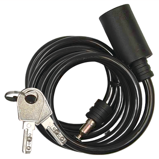 SHIERN-CHIU 廣億實業 熊寶貝 超強鋼絲鎖 (長度4尺) 鋼製鎖頭 (不生鏽) 適用於腳踏車、機車、倉庫門, 顏色隨機, 1個