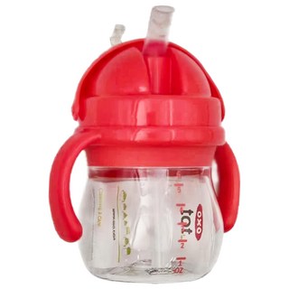 OXO tot 寶寶握吸管杯 帶可拆卸手柄, 橙色, 200ml, 1個