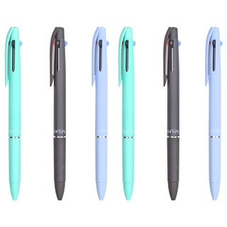 liflin 速乾三色筆套裝, 薄荷綠 + 黑色 + 藍色款, 2組