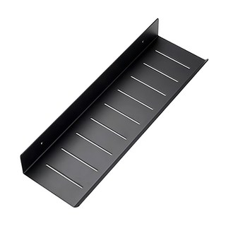 小麥購物 免打孔洗漱台置物架 黑色 浴室收納 壁掛置物架, 40 x 11 x 3.5cm, 1個