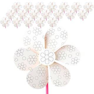 minhwashop 風車製作套組, 20個, 圓形花朵