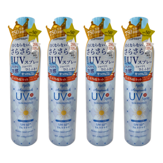 Ajuste 愛伽絲 防曬噴霧 SPF50+ PA++++ 速乾清爽 親子防曬 萬用 臉/身體/頭髮適用, 320ml, 4罐