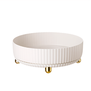 E.dot 可旋轉圓形收納盤 白色 28x10cm, 1個