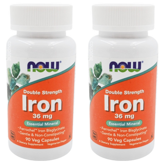 Now 鐵 36mg 雙倍強度 素食膠囊, 90顆, 40.5g, 2罐
