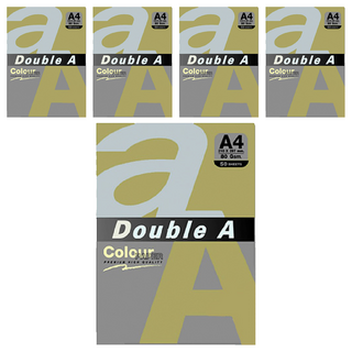 Double A 彩色影印紙 A4 80GSM 50張, 5包