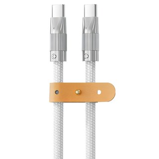 OMG PD100W Type-c-Type-c快速充電線, 白色, 2m, 1條