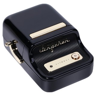 NIIMBOT 拾光 標籤機 B21S 藍牙連接 APP打印 海量模板 訂製標籤, 黑色, 1個