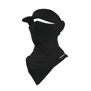 AREX SPORT 戶外騎行防曬冰絲面罩 有帽簷 遮陽護頸透氣, 深夜黑, 1個