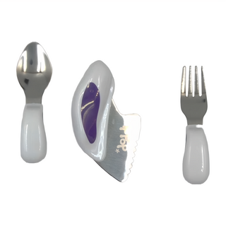 doddL 秒拾餐具6件組含餐具+吸盤餐碗 Spoon Fork, Spoon, Fork, 1組, Silver