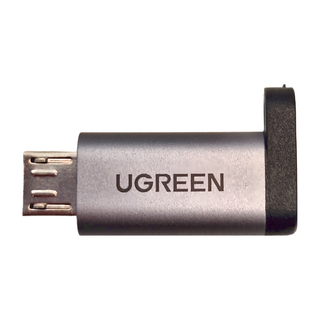 UGREEN 綠聯 Micro USB-USB-C/Type-C 轉接頭, 灰色, 1個, 22mm