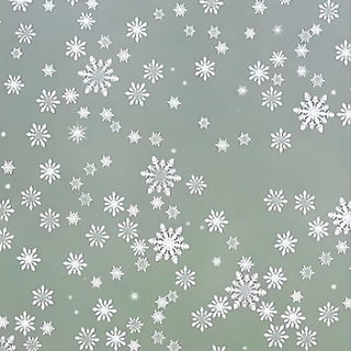 加大加寬自黏玻璃貼 45X300cm 防曬隔熱 防窺透光, 小雪花 透明 + 白色, 1個