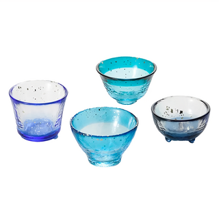 津輕系列 日本進口酒杯禮盒組 4個, 青森海洋款, 1組