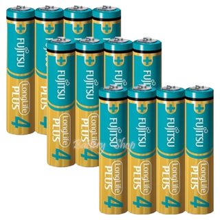 FUJITSU 富士通 日本4號鹼性電池 AAA/03/4號 DC 1.5V 日本製 10年保存, 4顆, 3組