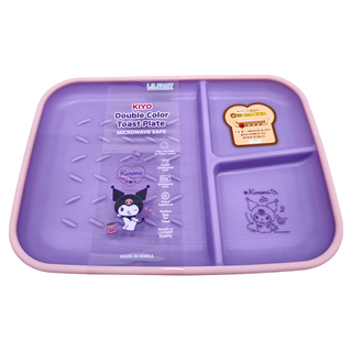 LiLFANT 雙色吐司盤 微波安全, 酷洛米 紫色, 1個