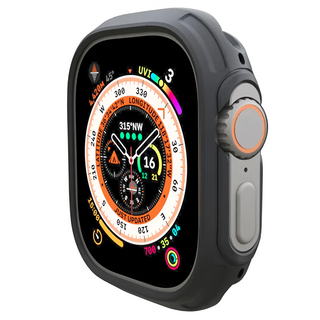 Elkson QuattroMax 軍規級防水耐震保護殼 + 保護貼套組, 1組, 神秘黑, Apple Watch Ultra 49mm