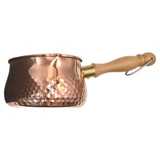 純銅牛奶鍋，CNE-309型號，鍋身純銅材質，把手天然木，尺寸12x24.5x9cm, 12cm, CNE-309, 1個