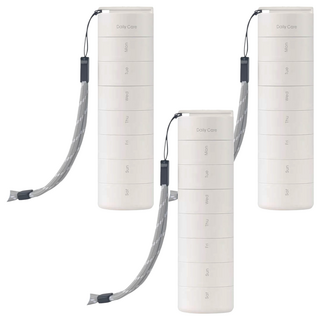 ANKOMN 營養氣密艙, 旅行維生素收納盒, 一到七天, 3個