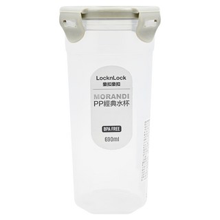 LocknLock 樂扣樂扣 PP經典水杯 無濾網, 莫蘭迪綠, 690ml, 1個