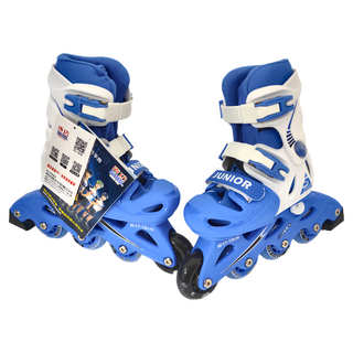 SUCCESS 成功 兒童發光伸縮溜冰鞋 S0410 L: 20-22CM XL: 23-25CM, 藍色, M(17~19cm), 1雙