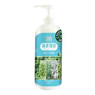HAPPY HOUSE 快樂屋 五合一香茅薄荷平安淨身沐浴乳 添加玻尿酸 草本萃取 淨化毛孔 清潔肌膚, 1L, 1件