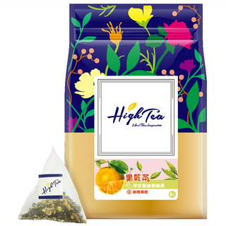 High Tea 伂橙 果乾茶 洋甘菊柚香綠茶包 Set, 含柳橙果乾, 7g, 8包, 1袋