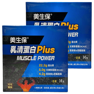 SENTOSA 三多 美生保乳清蛋白Plus 22.2g蛋白質 5.0g支鏈胺基酸(BCAA) 4.2g麩醯胺酸 14包, 420g, 2盒