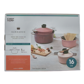 Glasslock CHEF TOPF 俄羅斯娃娃堆疊湯鍋, 16cm, CAK-16C, 1盒