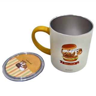 貓福珊迪 mofusand BURGER NYAN 不鏽鋼馬克杯附蓋, 1個
