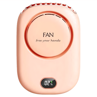 頸掛風扇, 廣角送風, 涼爽覆蓋範圍更廣, 體積小巧, 攜帶方便, 2000mAh鋰電池, 持久續航, 三檔風速, 長度可調節掛繩, DQ203, 櫻花粉