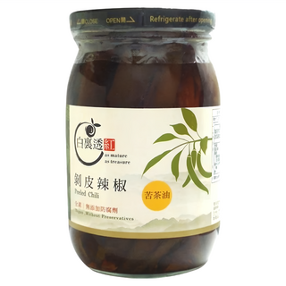 白裏透紅 剝皮辣椒 苦茶油, 1個, 450g