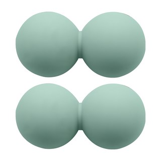 MICHAEL FITNESS 麥克健身 馬卡龍矽膠按摩球 雙球 6.3cmx12.6cm, 綠色, 1組
