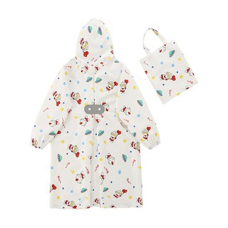 愛北鼻 親子同款加厚防水雨衣 白底奧特曼圖案 建議身高110-120cm, 奧特曼, L(建議110-120cm), 1件