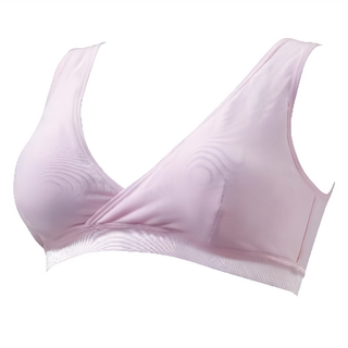 KU.KU Duckbill 酷咕鴨 舒柔棉休閒孕哺乳內衣, 孕期/產後哺乳/一般女性適用, 粉紅Pink/灰Gray/褐Brown, M, 粉紅