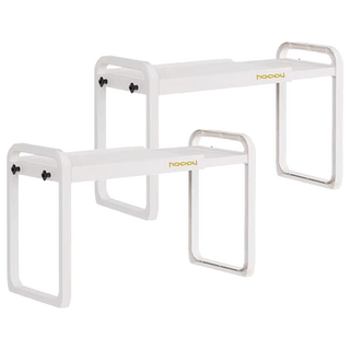 Mega 簡約多功能伸縮收納架, 純白, 22x33x41-58 公分, 2個