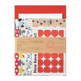 日本MIDORI 10花樣信封信紙組 86763 混合顏色, 1組